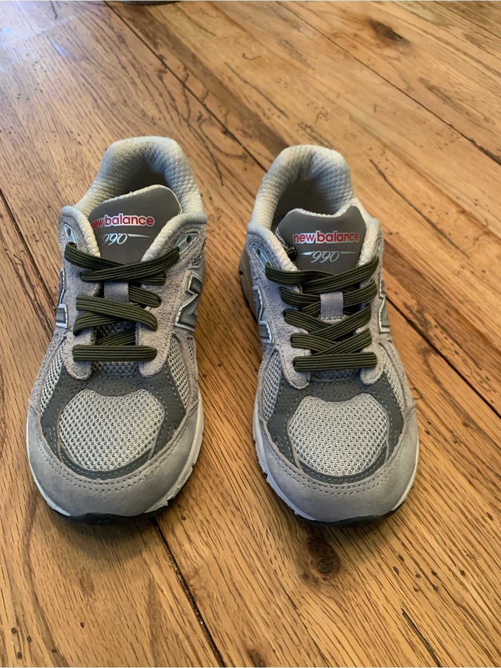 New Balance Kids' 990 Gray Athletic Sneakers